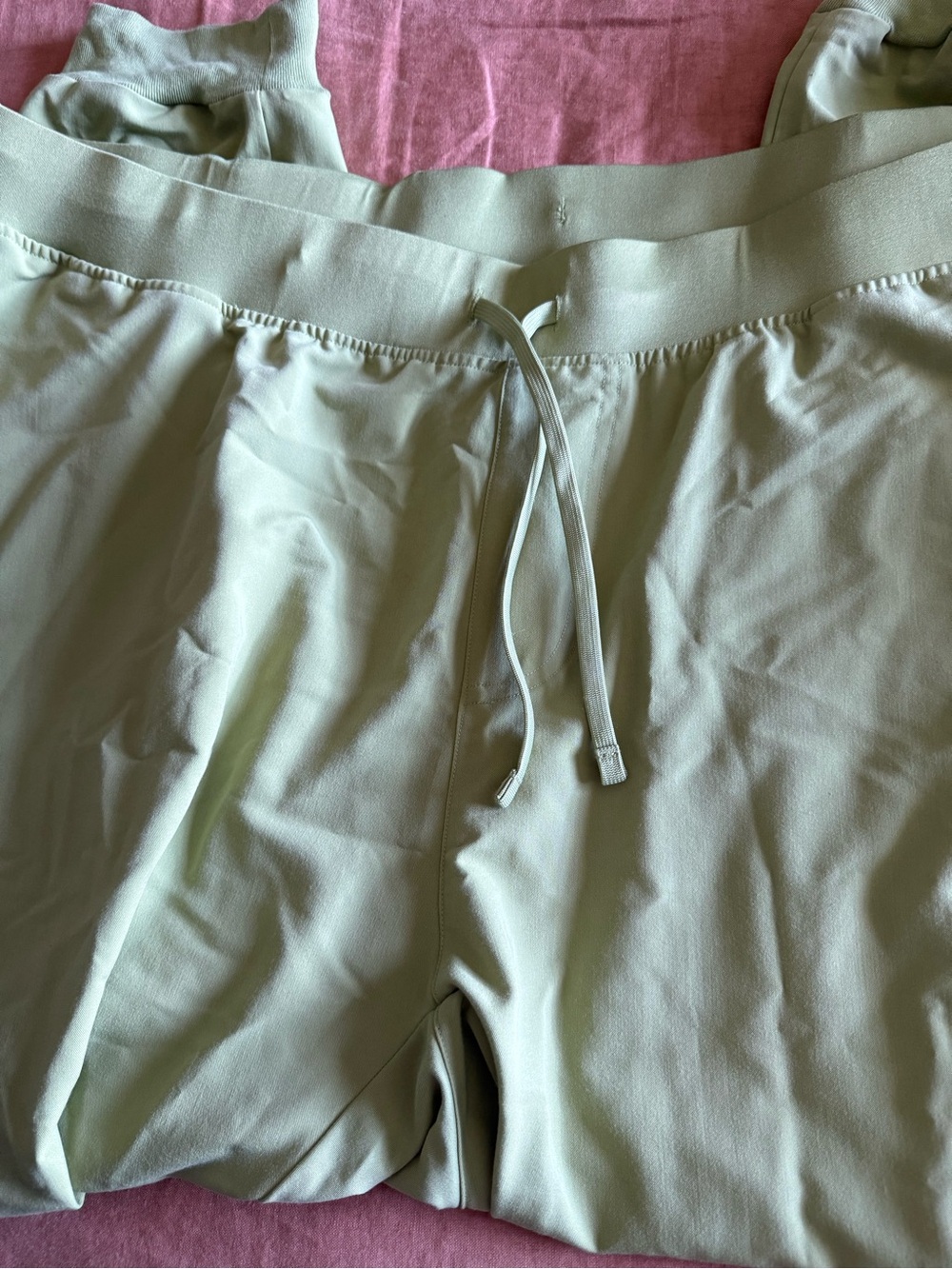 Light Sage Drawstring jogger scrub pants